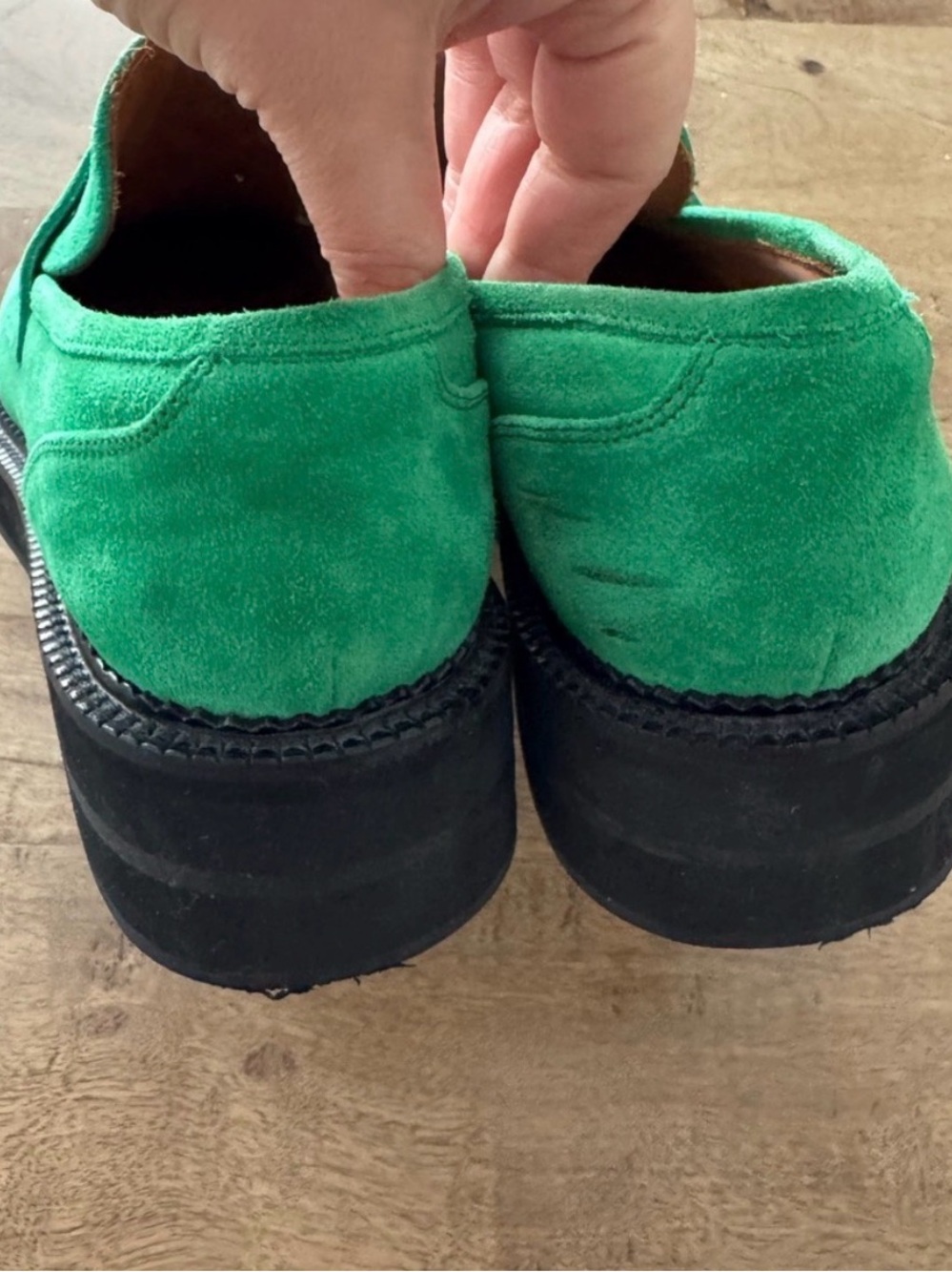 Maguire Suede Paola Penny Loafers Peppermint Green - Picture 6 of 10